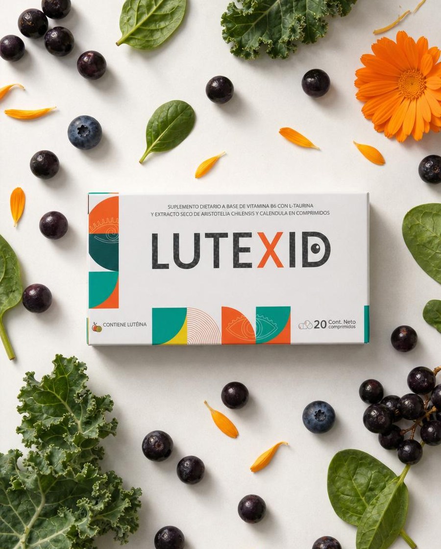 LutexID rodeado de ingredientes naturales